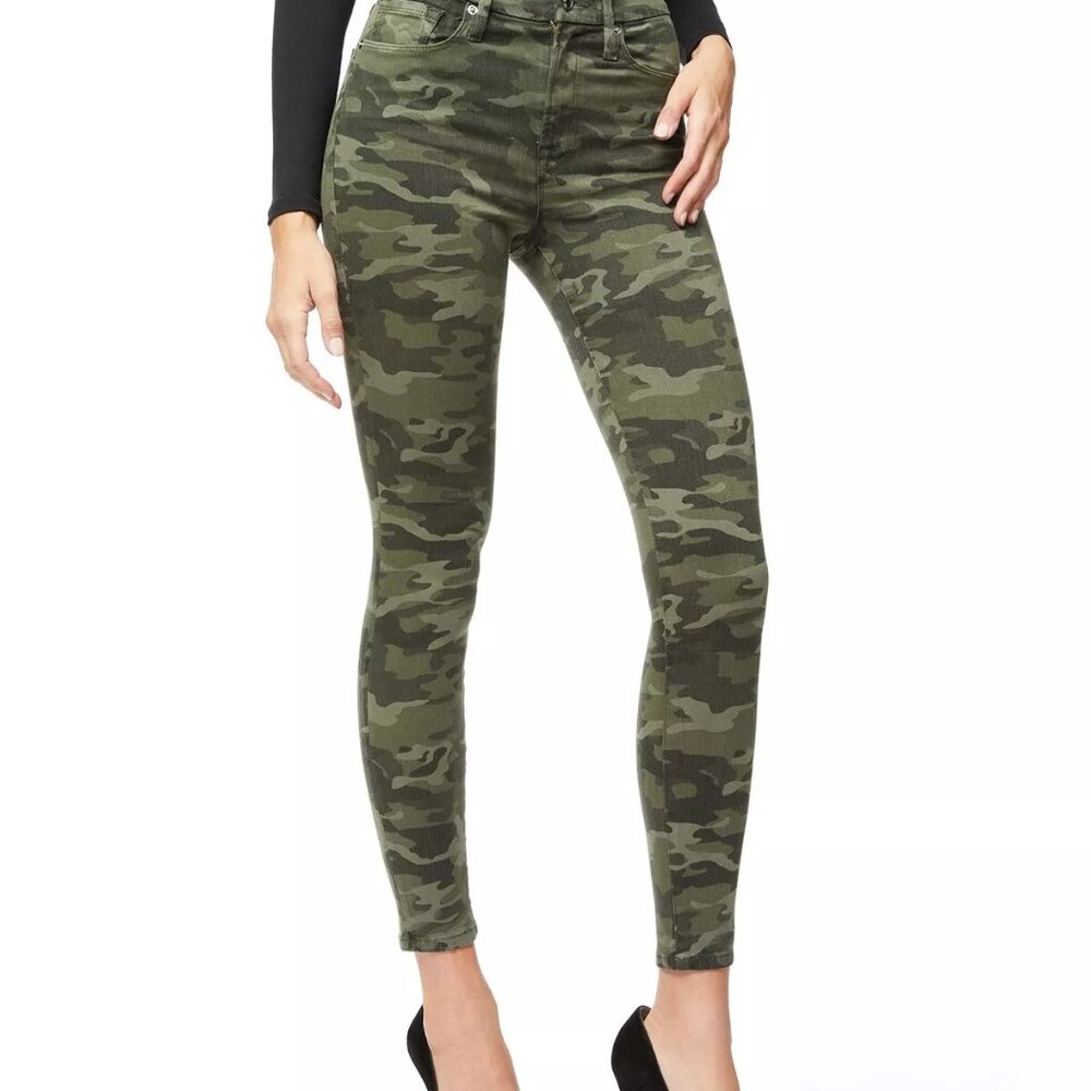 Good American Camo Skinny Jeans Size 8